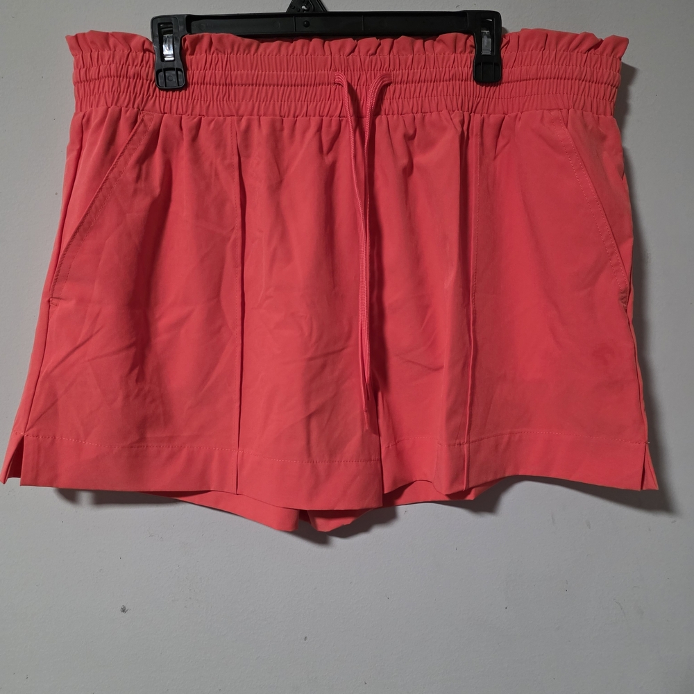 No Boundaries Coral Pink Elastic Waist Athletic Shorts